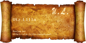Utz Lilla névjegykártya